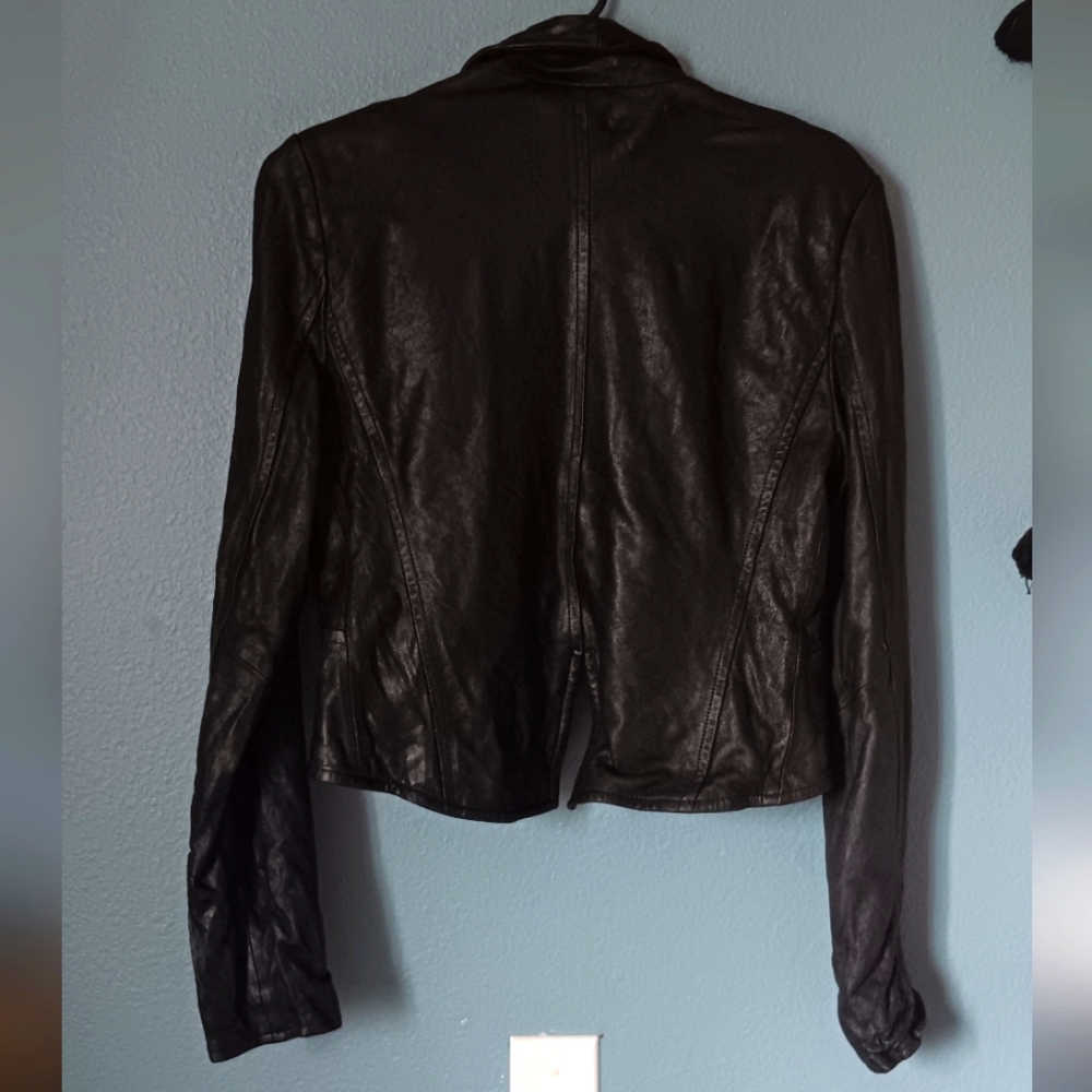 7 for all mankind leather jacket